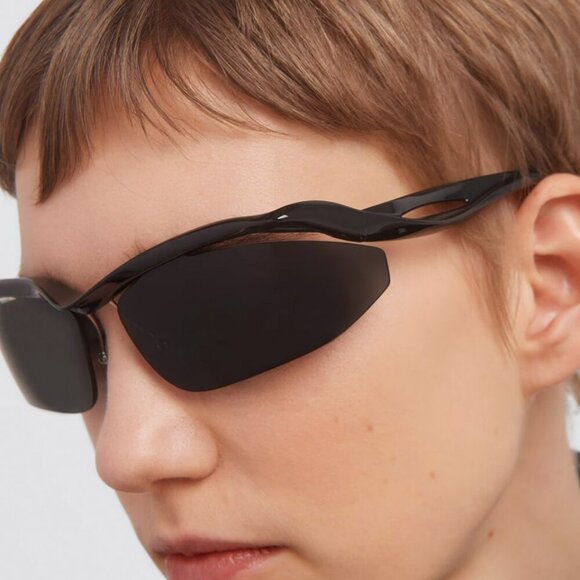 Prada PRA25S 1AB5S0 BRAND NEW Sunglasses Black Dark Grey Cat Eye Unisex - Picture 5 of 13